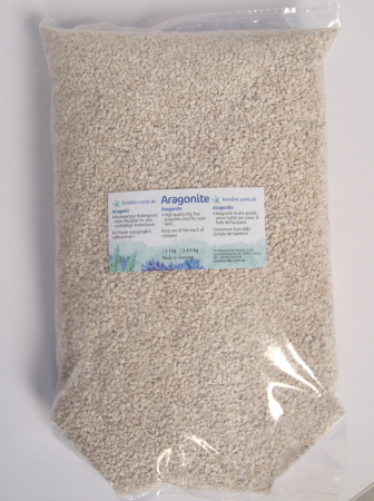 Aragonite Letto di sabbia bianca naturale 1-3 mm 4,6 kg